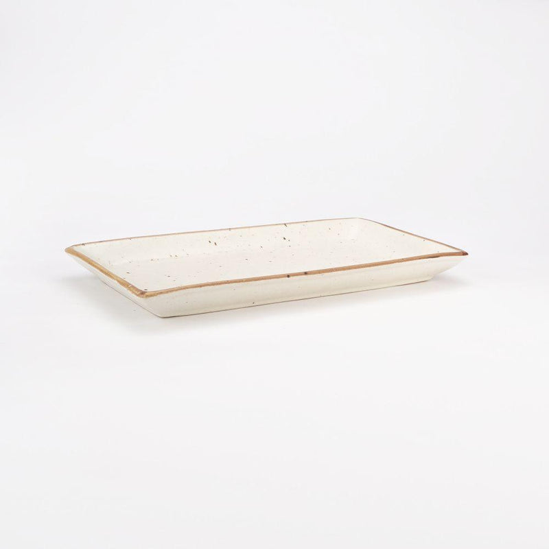 Ceramic Aesthetic Beige Platter - The Decor Mart 