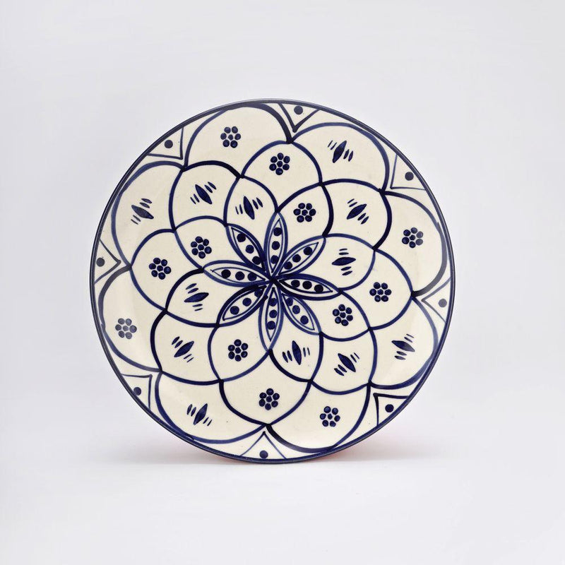 Ceramic Floral Handpainted Dinner Plate- Set Of 4 - The Decor Mart 