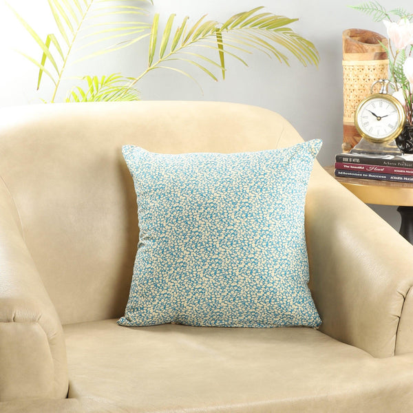 Cotton Two Way Printed Cushion Cover- Blue & White (Set of 5) - The Decor Mart 