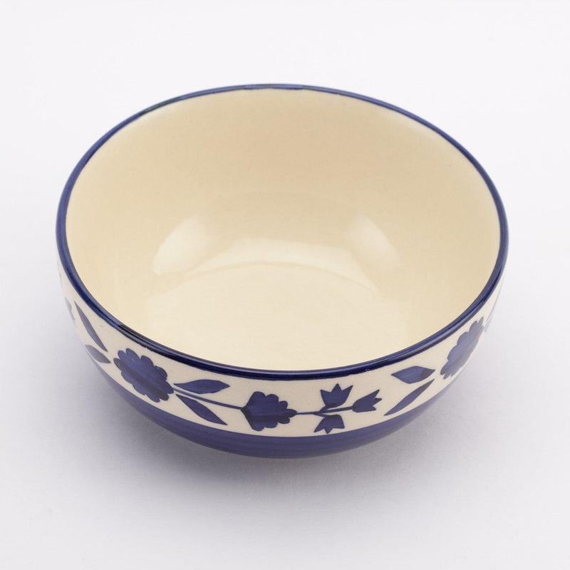 Ceramic Blue Pottery Serving Bowl- Set Of 2 - The Decor Mart 