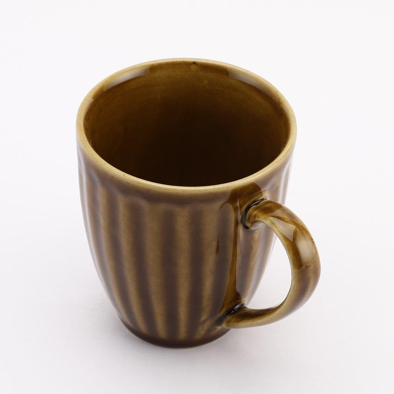 Ceramic Gold Yellow Coffee Mug- Set Of 6 - The Decor Mart 