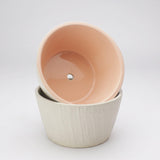 Ceramic Textured Planter- Pink & Grey  (Set of 2) - The Decor Mart 