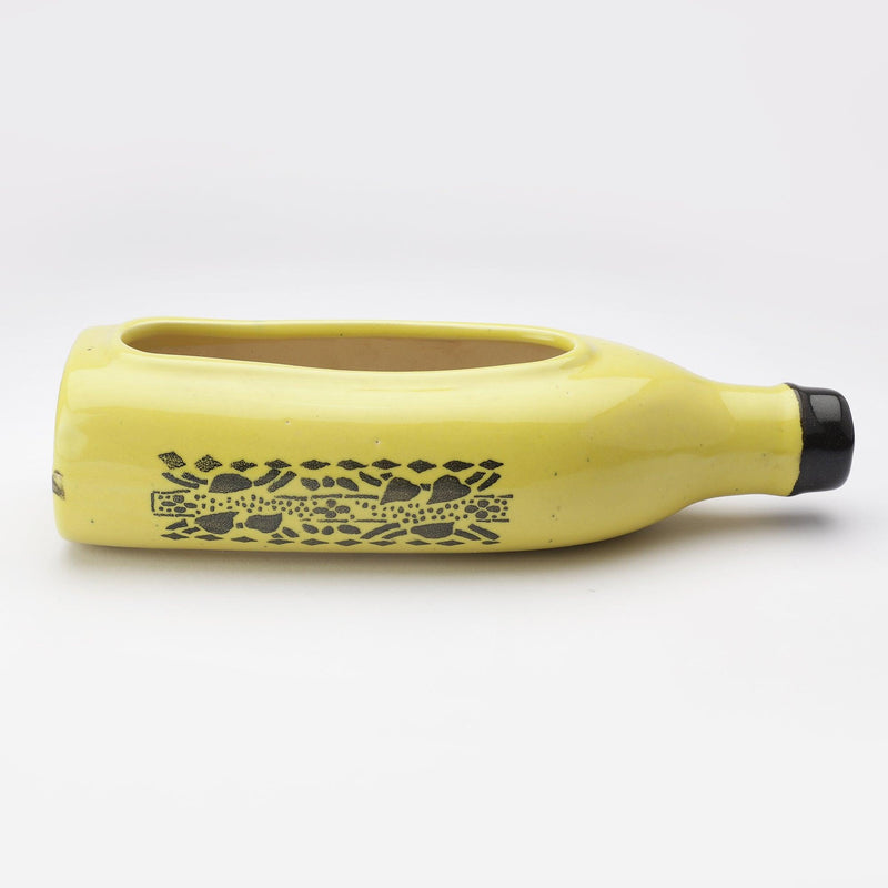 Ceramic Vintage Bottle Planter- Yellow - The Decor Mart 