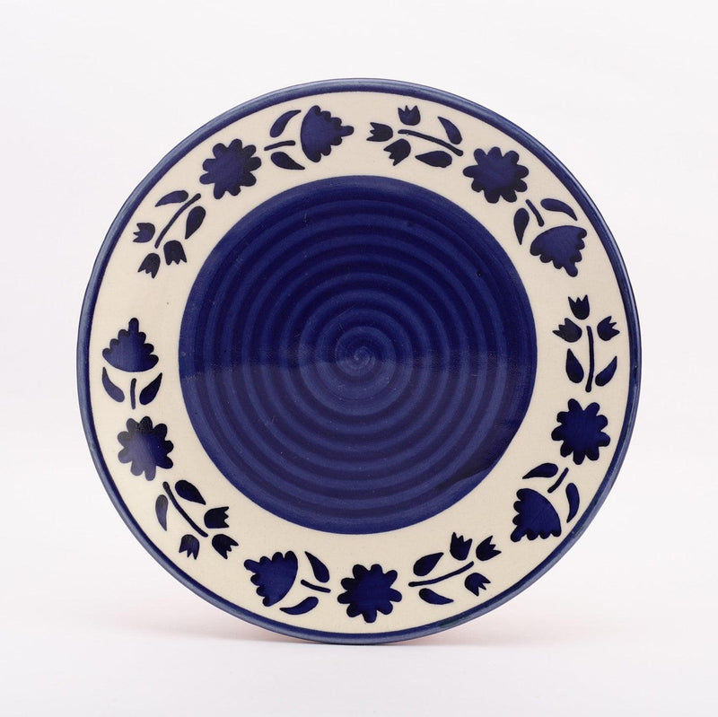 Ceramic Blue Pottery Quarter Plate- Set Of 4 - The Decor Mart 