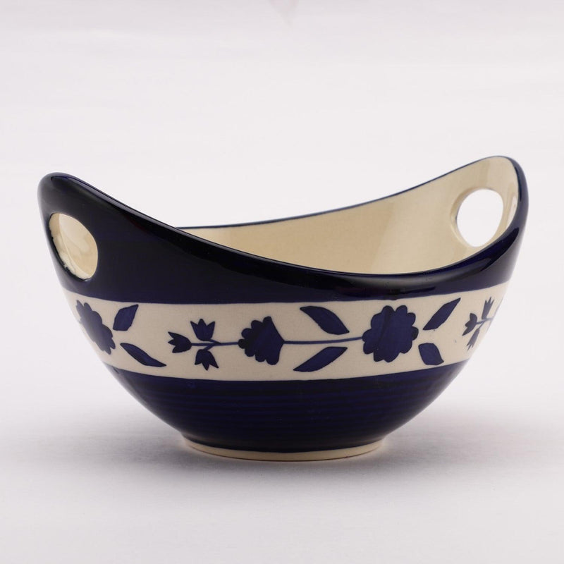 Ceramic Blue Pottery Platter - The Decor Mart 