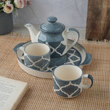Grey Moroccan Ceramic Tea Set 