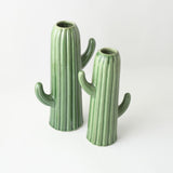 The Green Cactus Vase- Set of 2