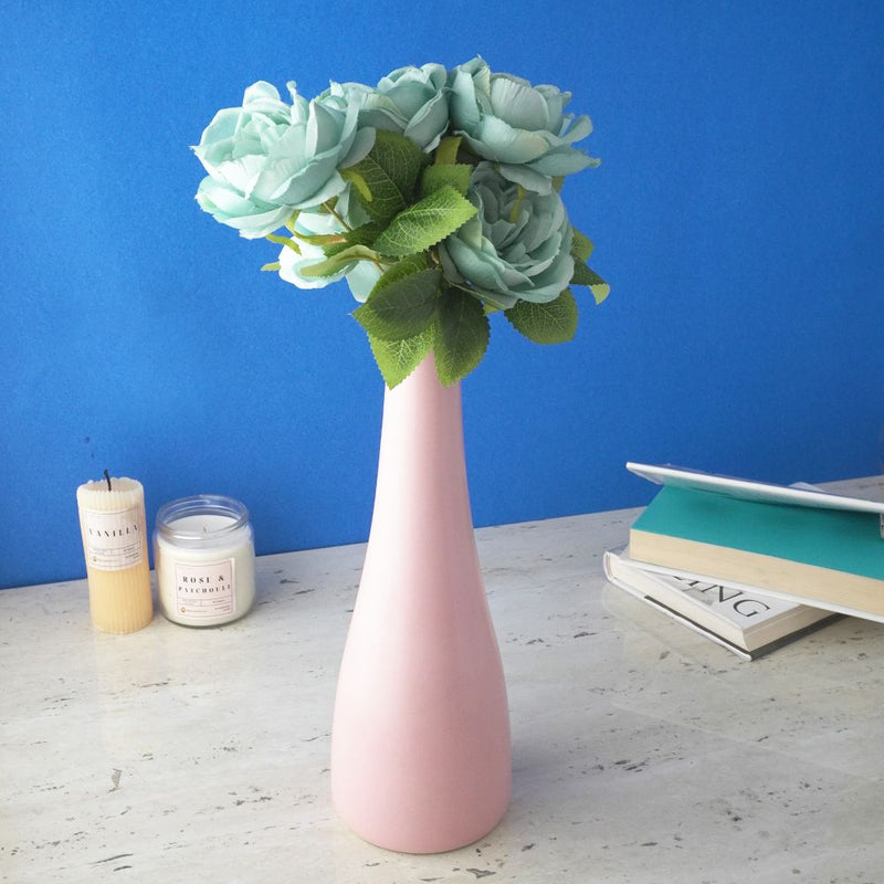 Tall Spanish Pink Ceramic Vase