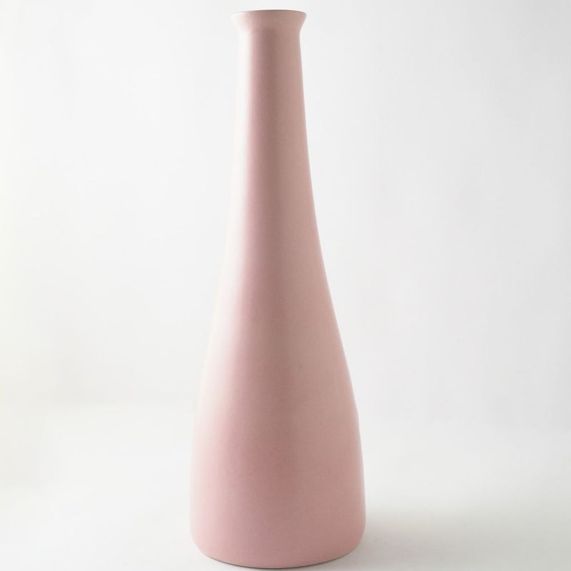 Tall Spanish Pink Ceramic Vase