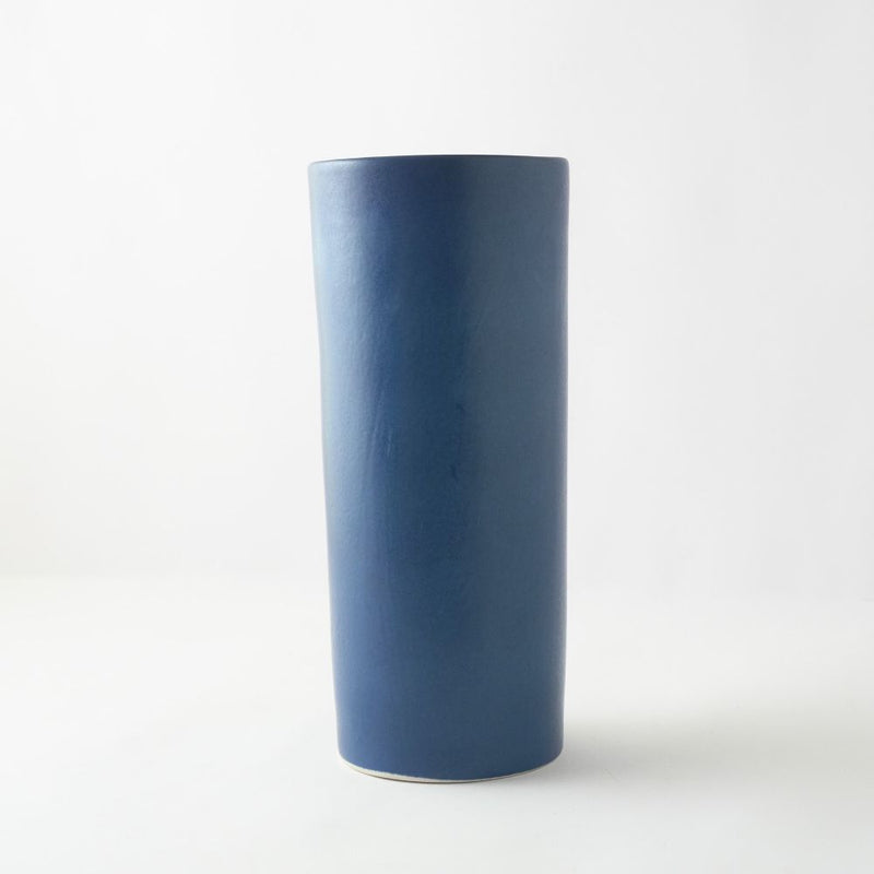 Cobalt Cylindrical Ceramic Vase 