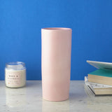Pink Cylindrical Ceramic Vase 
