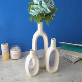 Hollow Ceramic Vase- Set of 3