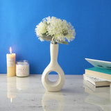  Modern Round Vase- White