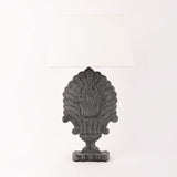 Charcoal Flora Wood Table Lamp With Shade (Bulb Included) - The Decor Mart 