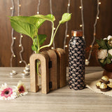 Copper Bottle with Test Tube Planter- Paisley - The Decor Mart 