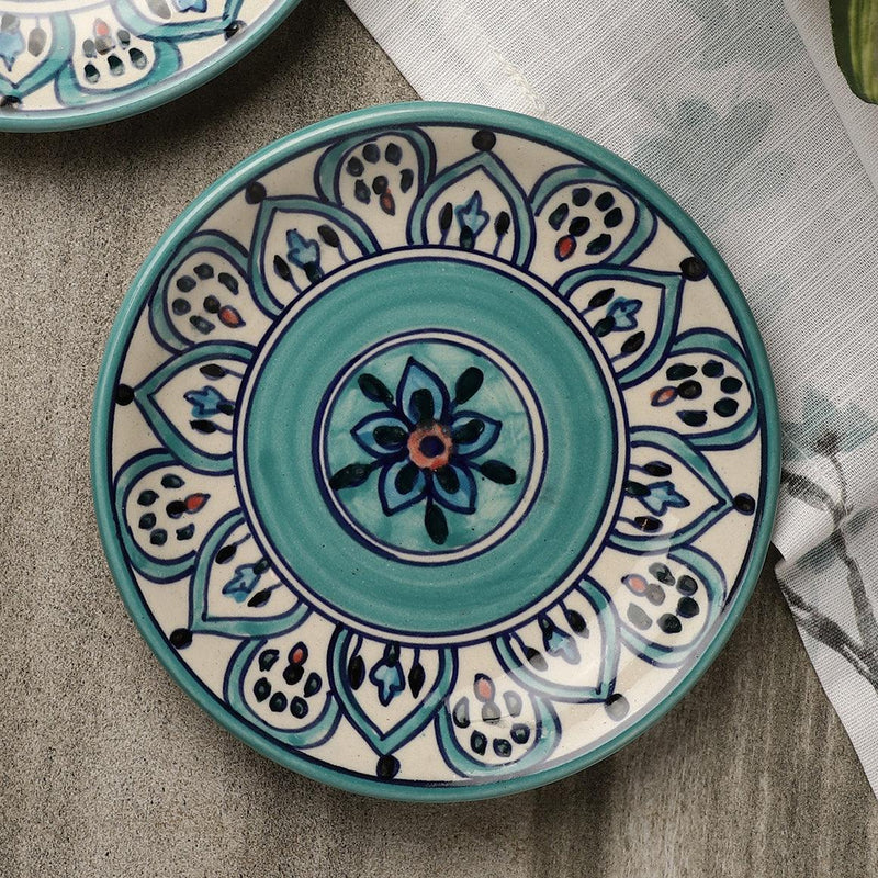 Ceramic Turkish Delite Quarter Plate - Set of 2 - The Decor Mart 