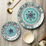Ceramic Turkish Delite Dinner Plates, Quarter Plate with Bowls- Set Of 2 - The Decor Mart 