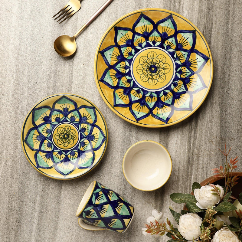 Ceramic Mandala print dinner set - The Decor Mart 