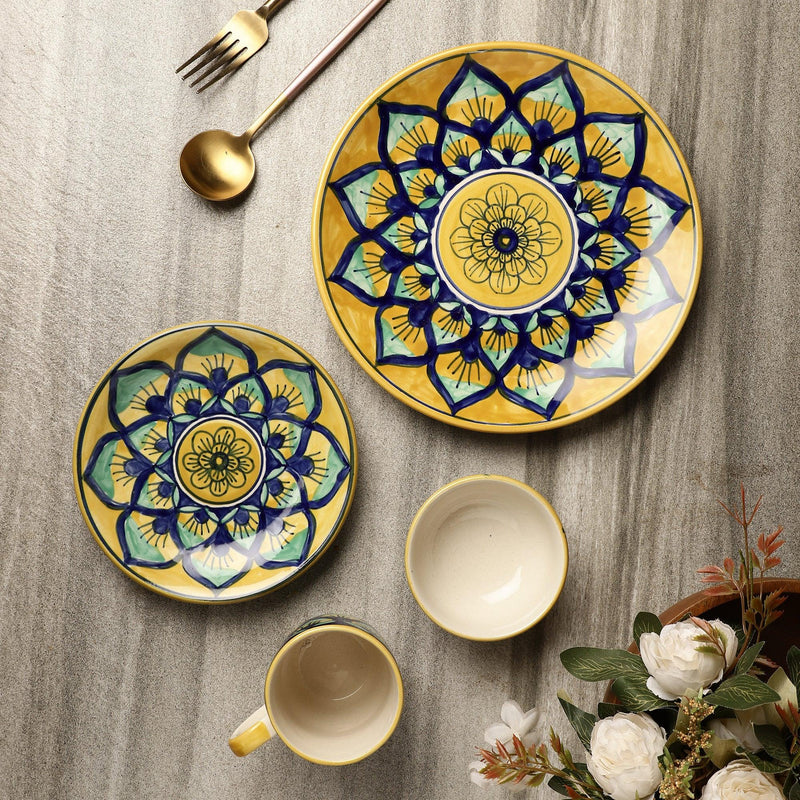 Ceramic Mandala print dinner set - The Decor Mart 