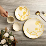 Ceramic Yellow Blossom Dinner Set - The Decor Mart 