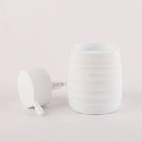 Rounded Swirl Soap Dispenser- White - The Decor Mart 