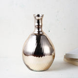 Bottle Glass Vase- Mercury (Large) - The Decor Mart 