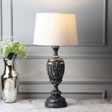 Black Trophy Table Lamp With Shade (Bulb Included) - The Decor Mart 