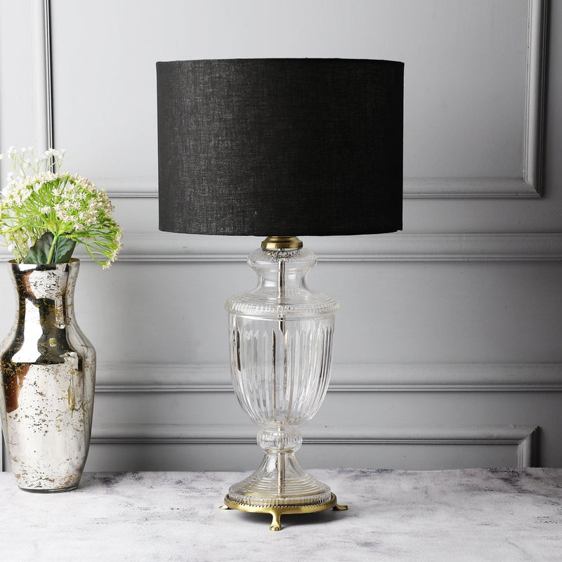Trophy Table Lamp With Black Shade (Bulb Included) - The Decor Mart 