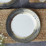 Ceramic Gold Ice Blue Quarter Plate- Set of 2 - The Decor Mart 