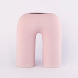 Ceramic Contemporary Vase- Pink (Large) - The Decor Mart 
