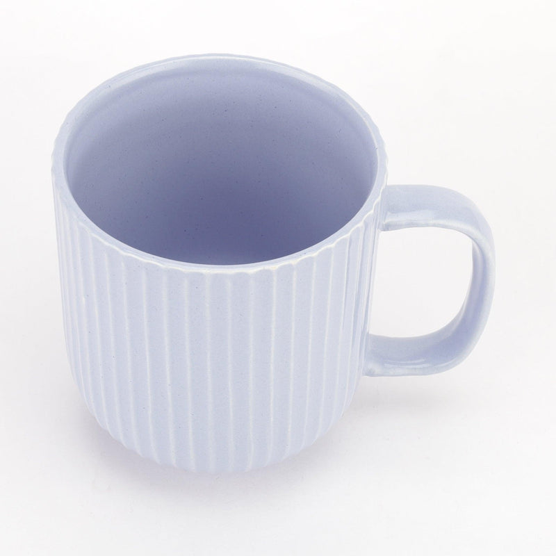 Ceramic Pastel Combed  Ceramic Mugs-   Set of 6 - The Decor Mart 