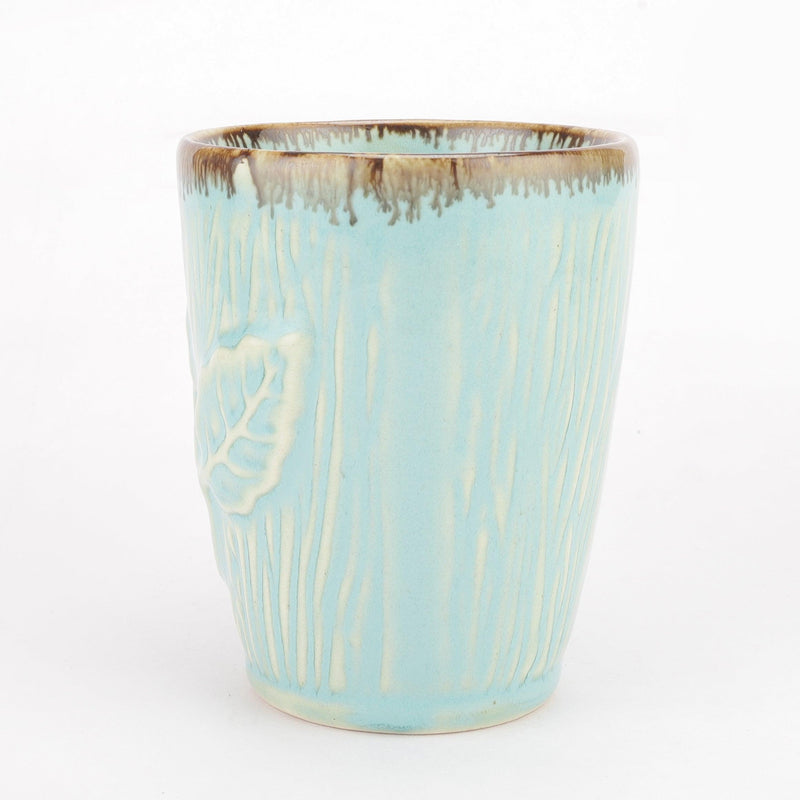 Ceramic Leaf Mug- Sky(Set of 2) - The Decor Mart 