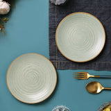 Ceramic Swirls Dinner  Plate- Set of 2 - The Decor Mart 