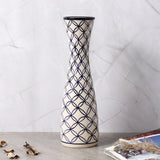 Ceramic Floral Handpainted Vase (Medium) - The Decor Mart 