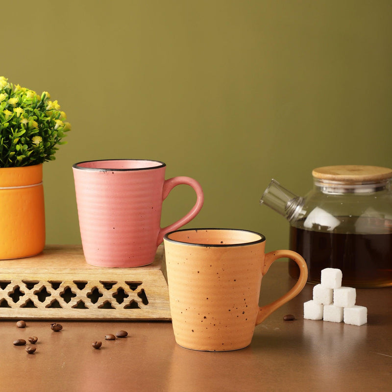 Ceramic Concept Mugs- Yellow & Pink - The Decor Mart 