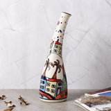 Ceramic Folk Handpainted Vase (Medium) - The Decor Mart 