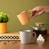 Ceramic Concept Mugs- Grey & Yellow - The Decor Mart 