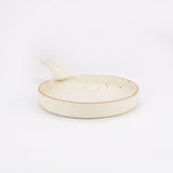 Ceramic Aesthetic Beige Serving Platter- Medium - The Decor Mart 