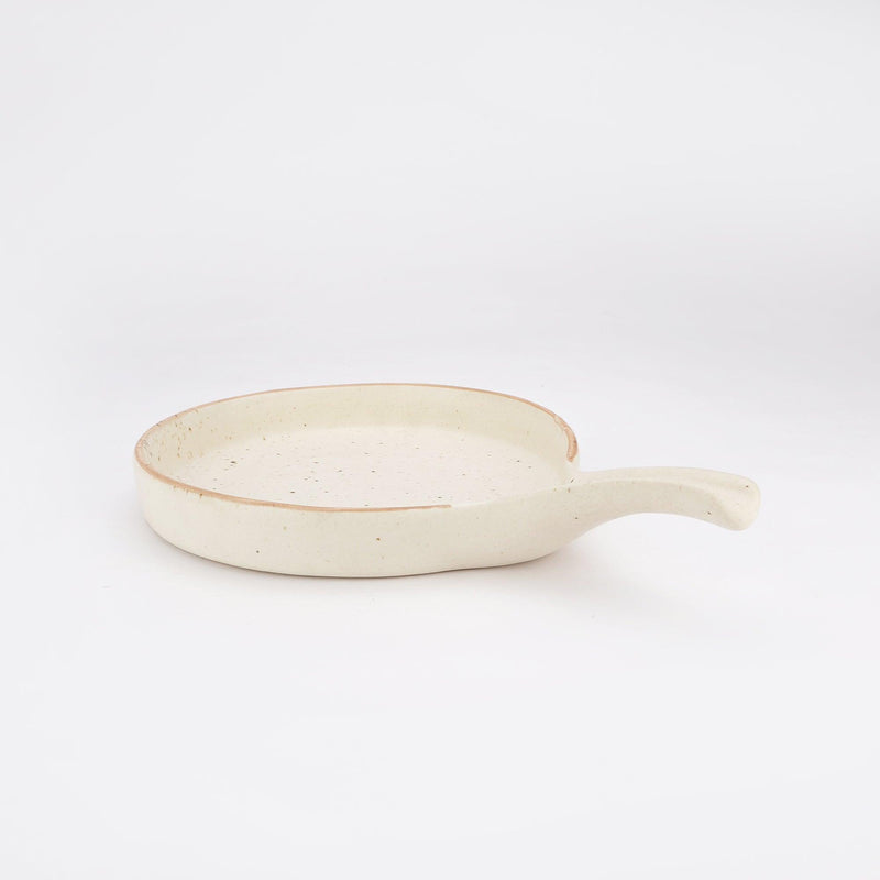Ceramic Aesthetic Beige Serving Platter- Medium - The Decor Mart 