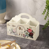 Wooden Caddy- Floral - The Decor Mart 