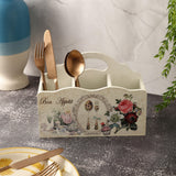 Wooden Caddy- Floral - The Decor Mart 