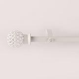 VENTILIA METAL FINIAL EXTENDABLE CURTAIN ROD WHITE 25MM (HARDWARE INCLUDED) - The Decor Mart 