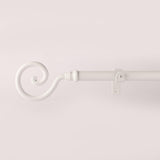 SPIRAL METAL FINIAL EXTENDABLE CURTAIN ROD WHITE 19MM (HARDWARE INCLUDED) - The Decor Mart 