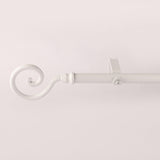 SPIRAL METAL FINIAL EXTENDABLE CURTAIN ROD WHITE 19MM (HARDWARE INCLUDED) - The Decor Mart 