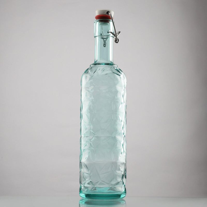 Glass Tint Flip Bottle- Aqua - The Decor Mart 