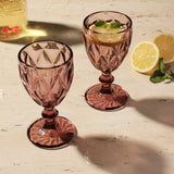 Tinted Goblet- Plum (Set Of 2) - The Decor Mart 
