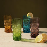 Glass Assorted Tall Tiki Glass- Set Of 2 - The Decor Mart 