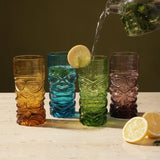 Glass Assorted Tall Tiki Glass- Set Of 2 - The Decor Mart 