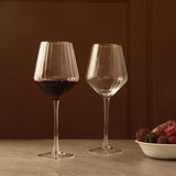 Ribbed Wine Glass- Set Of 2 - The Decor Mart 