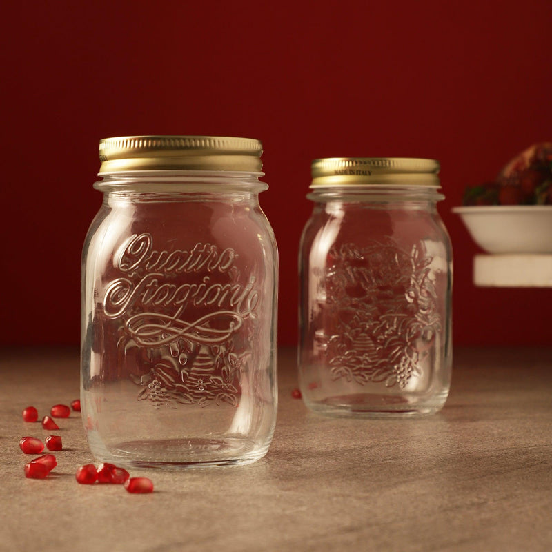Country Style Small Storage Jar- Set Of 2 - The Decor Mart 